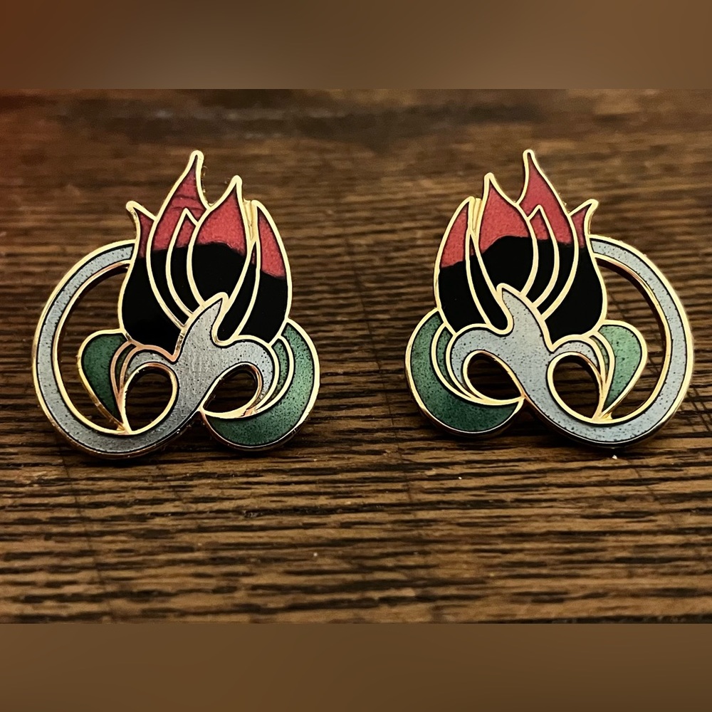 Laurel Burch Fleur Corazon Earrings